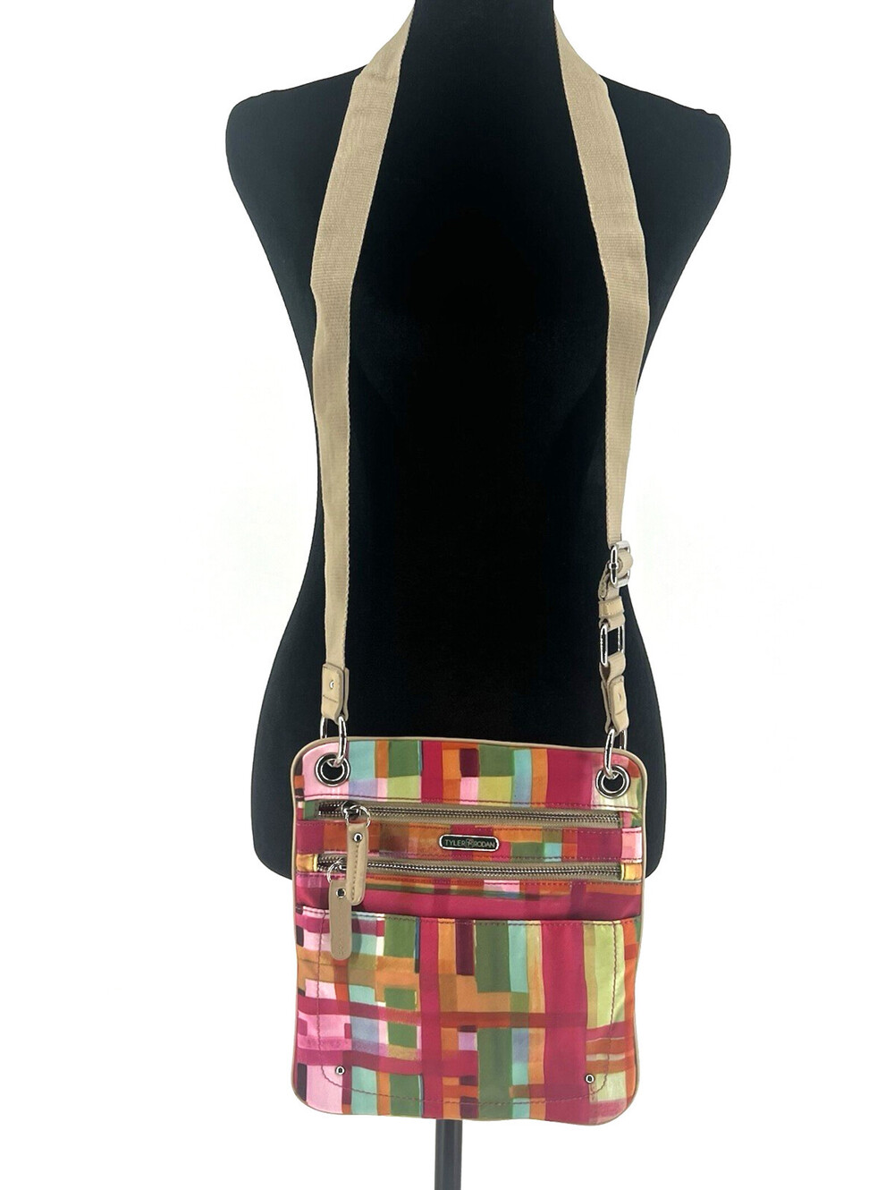 Tyler Rodan multicolor patchwork crossbody bag (105-2)